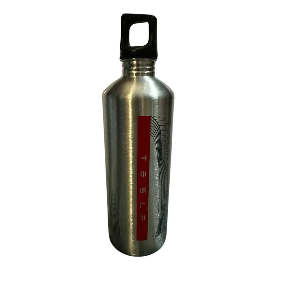 Tesla Motors Logo h2Go Insulated Steel Water Bottle Electric Car 20oz Silver NEW